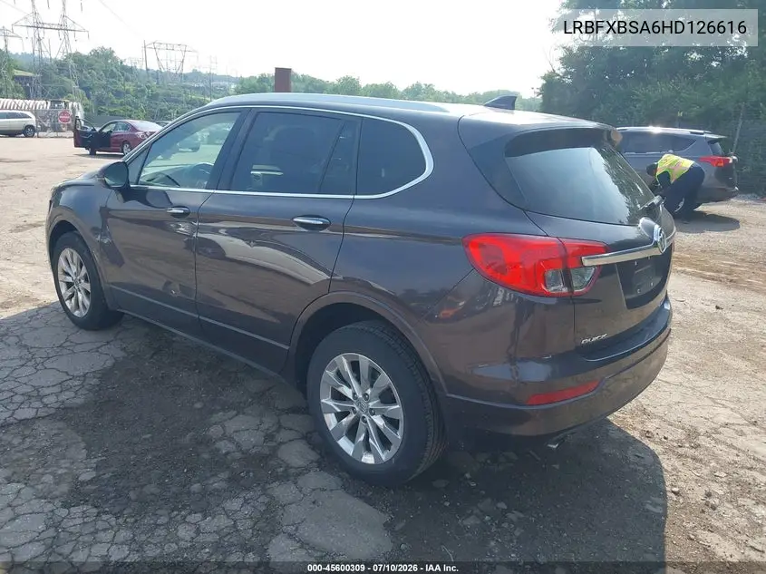 2017 Buick Envision Essence VIN: LRBFXBSA6HD126616 Lot: 45600309