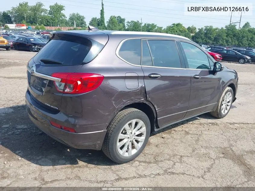 2017 Buick Envision Essence VIN: LRBFXBSA6HD126616 Lot: 45600309