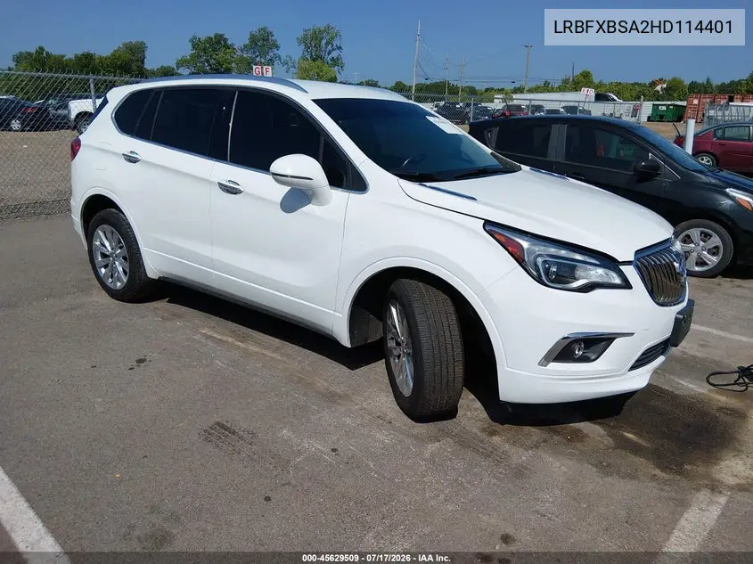 2017 Buick Envision Essence VIN: LRBFXBSA2HD114401 Lot: 45629509