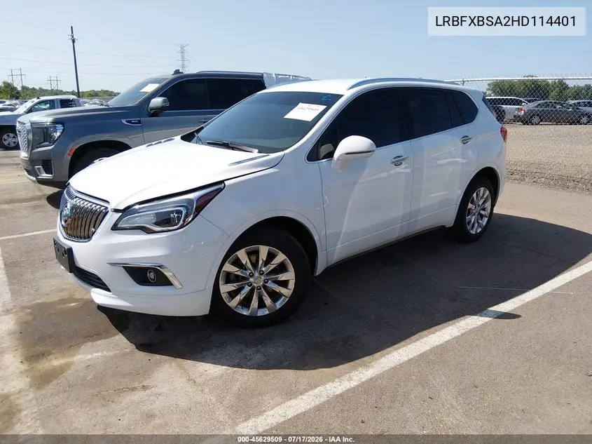 2017 Buick Envision Essence VIN: LRBFXBSA2HD114401 Lot: 45629509