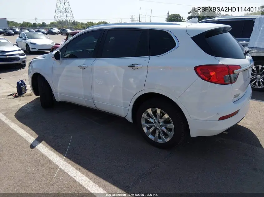 2017 Buick Envision Essence VIN: LRBFXBSA2HD114401 Lot: 45629509