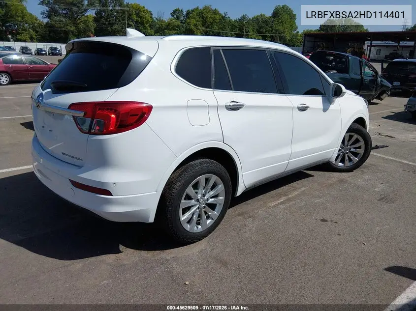2017 Buick Envision Essence VIN: LRBFXBSA2HD114401 Lot: 45629509