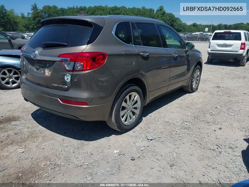 2017 Buick Envision Essence VIN: LRBFXDSA7HD092665 Lot: 45668275