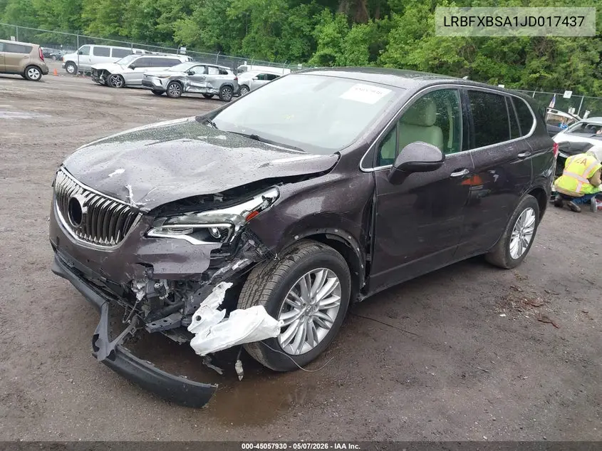 2018 Buick Envision Preferred VIN: LRBFXBSA1JD017437 Lot: 45057930