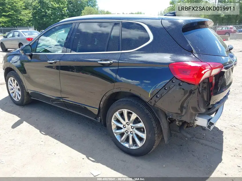 2019 Buick Envision Awd Essence VIN: LRBFX2SA0KD019911 Lot: 45379341