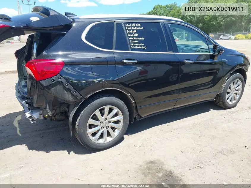 2019 Buick Envision Awd Essence VIN: LRBFX2SA0KD019911 Lot: 45379341