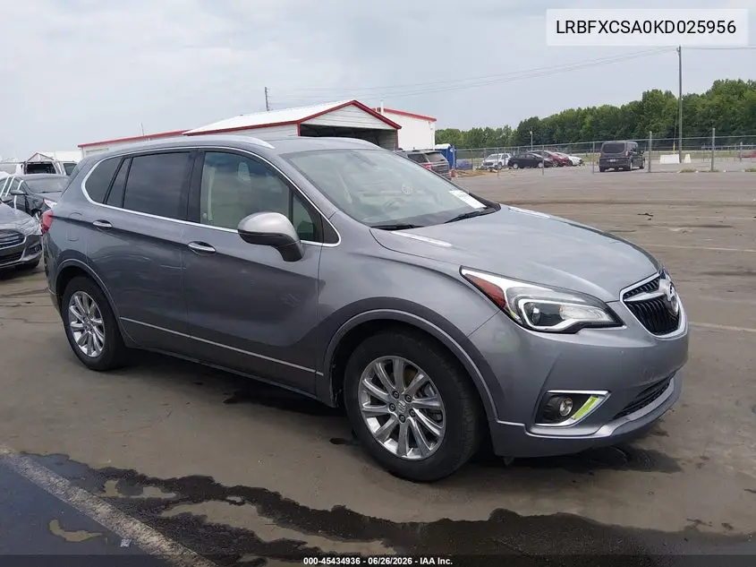 2019 Buick Envision Fwd Essence VIN: LRBFXCSA0KD025956 Lot: 45434936