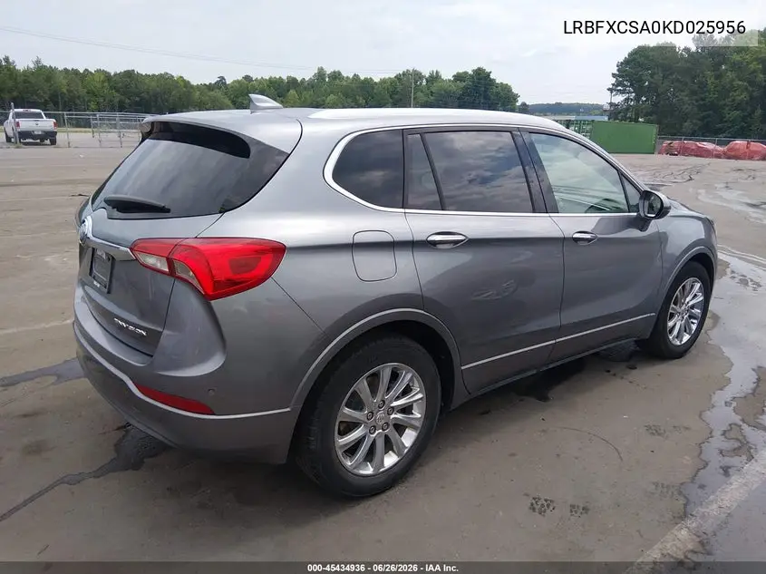 2019 Buick Envision Fwd Essence VIN: LRBFXCSA0KD025956 Lot: 45434936