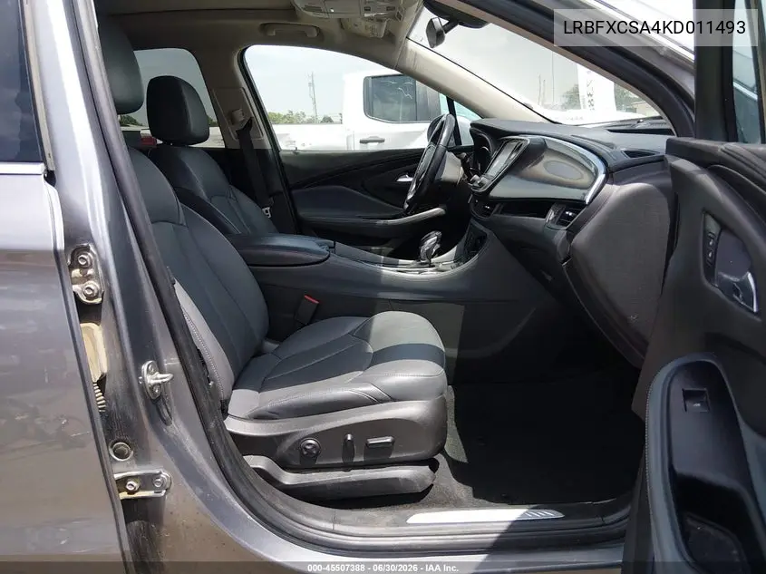 2019 Buick Envision Fwd Essence VIN: LRBFXCSA4KD011493 Lot: 45507388
