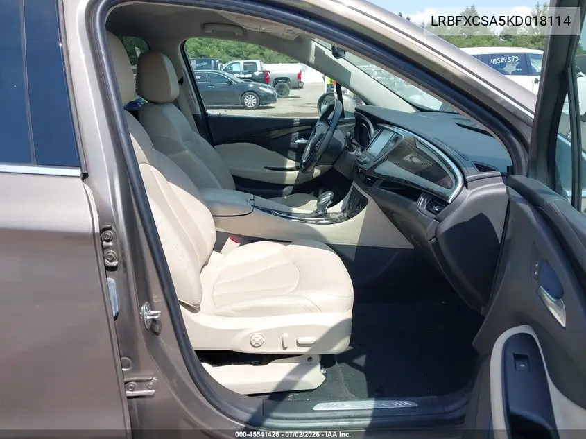2019 Buick Envision Fwd Essence VIN: LRBFXCSA5KD018114 Lot: 45541426