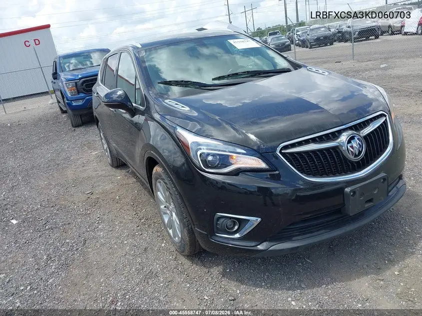 2019 Buick Envision Fwd Essence VIN: LRBFXCSA3KD060703 Lot: 45558747