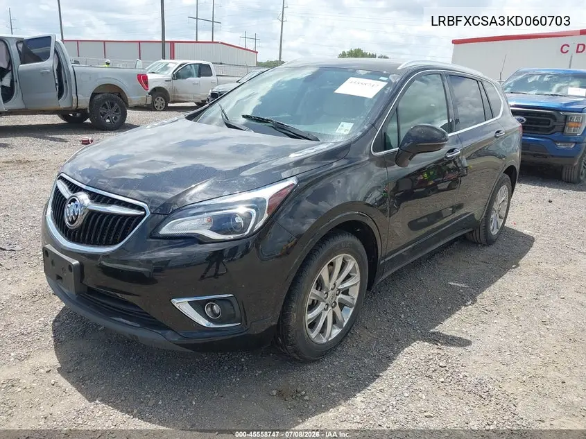 2019 Buick Envision Fwd Essence VIN: LRBFXCSA3KD060703 Lot: 45558747