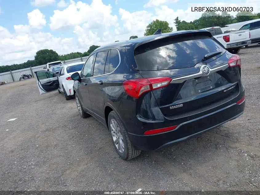 2019 Buick Envision Fwd Essence VIN: LRBFXCSA3KD060703 Lot: 45558747