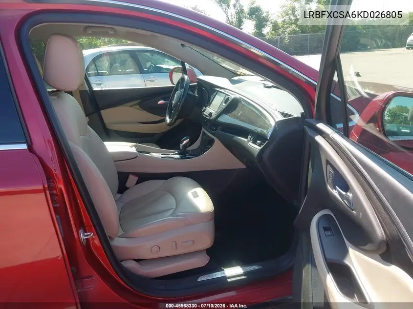 2019 Buick Envision Fwd Essence VIN: LRBFXCSA6KD026805 Lot: 45568330