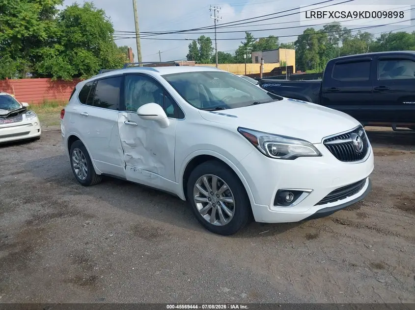 2019 Buick Envision Fwd Essence VIN: LRBFXCSA9KD009898 Lot: 45569444