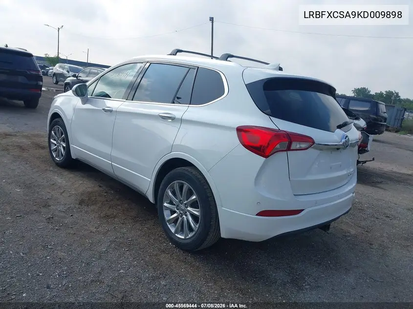 2019 Buick Envision Fwd Essence VIN: LRBFXCSA9KD009898 Lot: 45569444