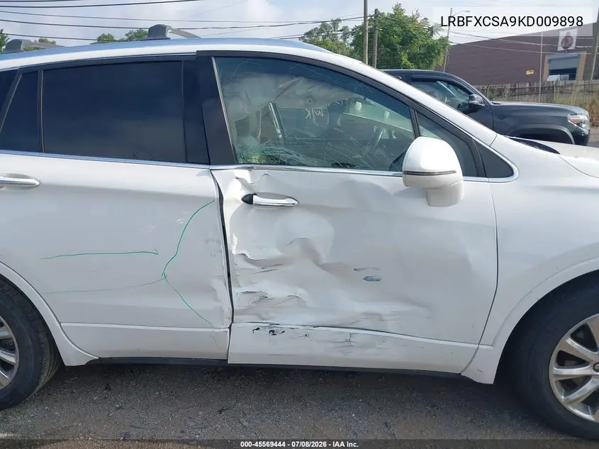 2019 Buick Envision Fwd Essence VIN: LRBFXCSA9KD009898 Lot: 45569444