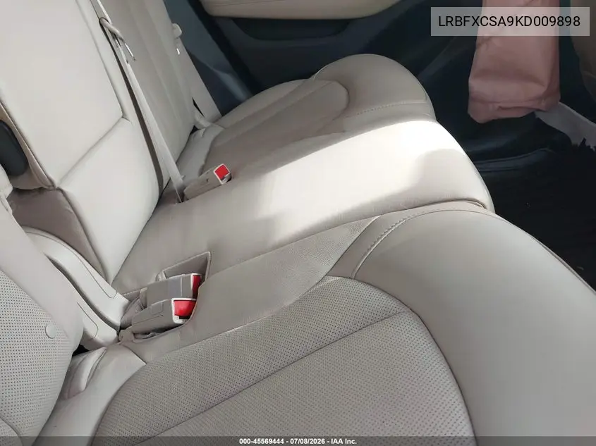 2019 Buick Envision Fwd Essence VIN: LRBFXCSA9KD009898 Lot: 45569444