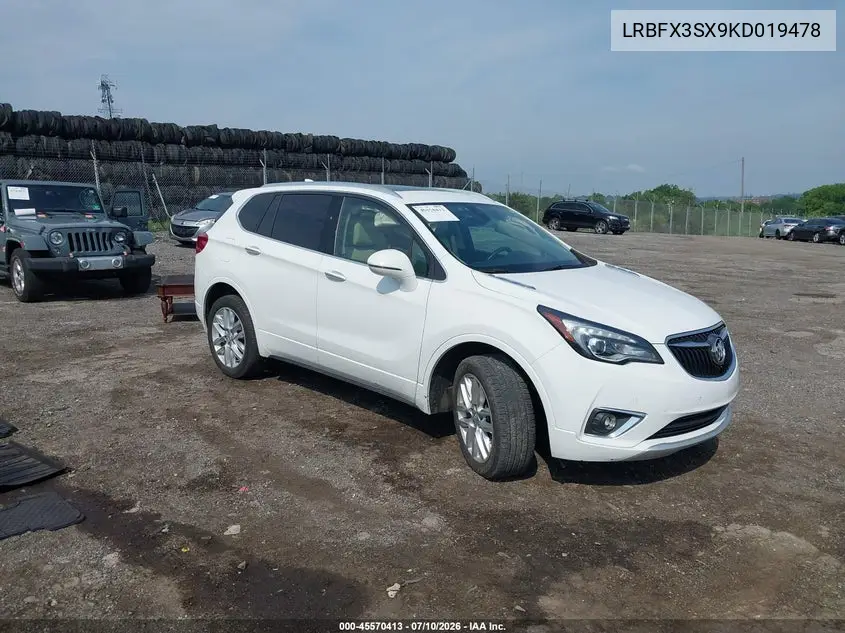2019 Buick Envision Awd Premium I VIN: LRBFX3SX9KD019478 Lot: 45570413