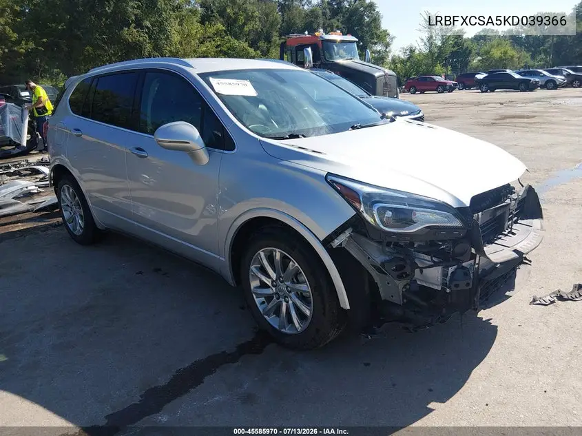 2019 Buick Envision Fwd Essence VIN: LRBFXCSA5KD039366 Lot: 45585970