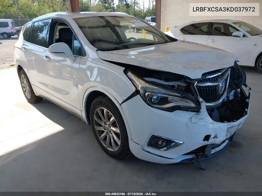 2019 Buick Envision Fwd Essence VIN: LRBFXCSA3KD037972 Lot: 45632166
