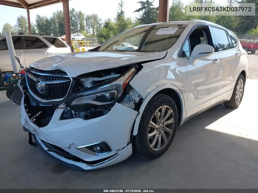 2019 Buick Envision Fwd Essence VIN: LRBFXCSA3KD037972 Lot: 45632166