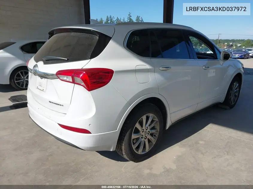 2019 Buick Envision Fwd Essence VIN: LRBFXCSA3KD037972 Lot: 45632166