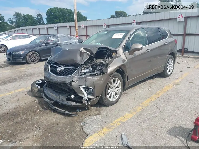 2019 Buick Envision Fwd Preferred VIN: LRBFXBSA6KD004409 Lot: 45641953