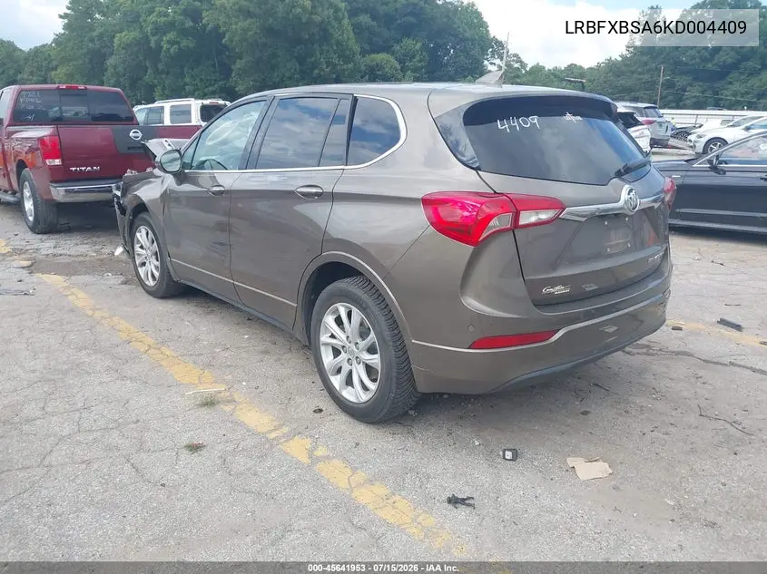 2019 Buick Envision Fwd Preferred VIN: LRBFXBSA6KD004409 Lot: 45641953