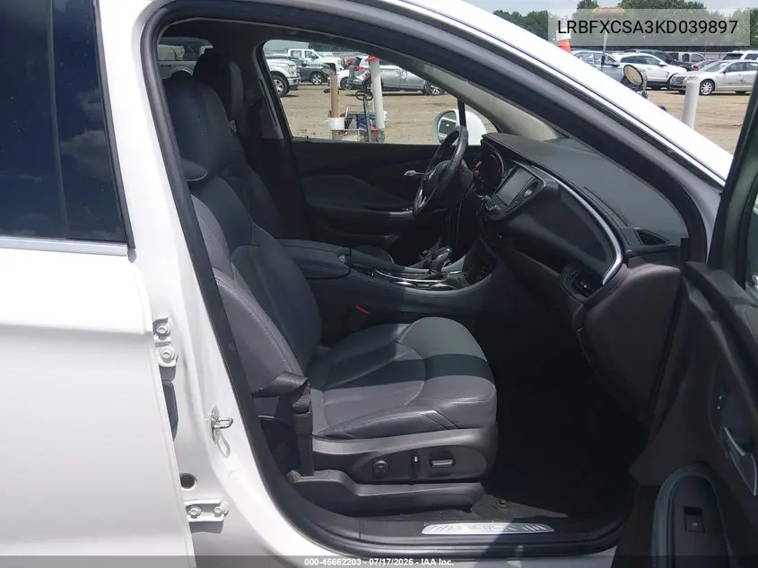 2019 Buick Envision Fwd Essence VIN: LRBFXCSA3KD039897 Lot: 45662203