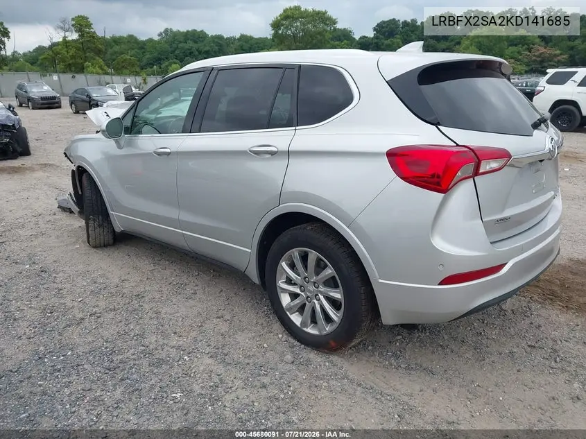 2019 Buick Envision Awd Essence VIN: LRBFX2SA2KD141685 Lot: 45680091