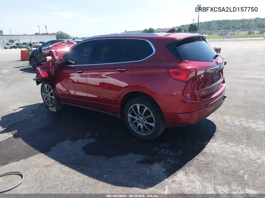 2020 Buick Envision Fwd Essence VIN: LRBFXCSA2LD157750 Lot: 45326825