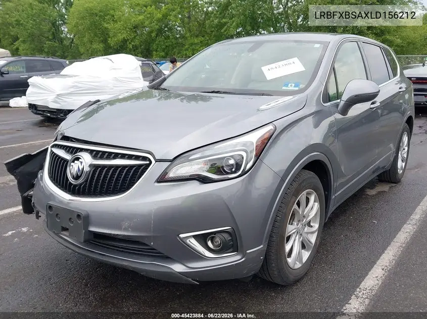 2020 Buick Envision Fwd Preferred VIN: LRBFXBSAXLD156212 Lot: 45423884