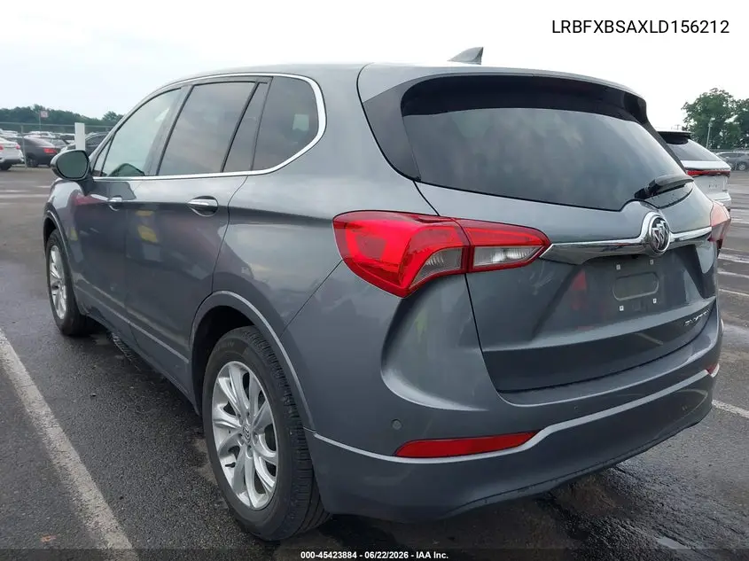 2020 Buick Envision Fwd Preferred VIN: LRBFXBSAXLD156212 Lot: 45423884
