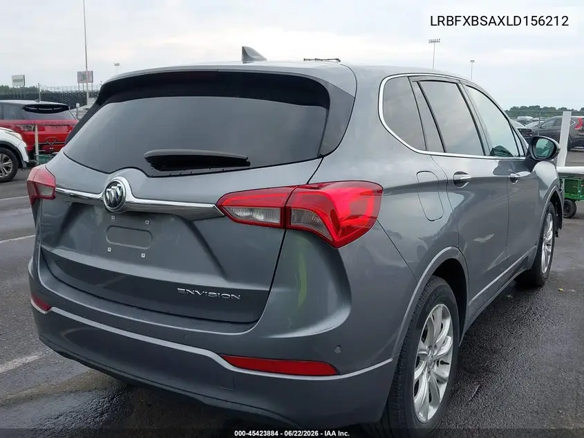 2020 Buick Envision Fwd Preferred VIN: LRBFXBSAXLD156212 Lot: 45423884