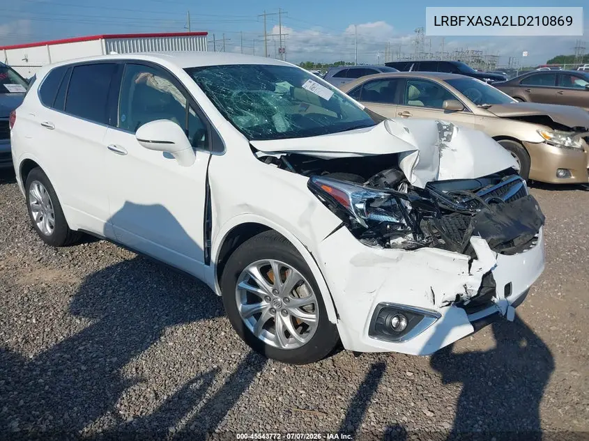 2020 Buick Envision Fwd 1Sv VIN: LRBFXASA2LD210869 Lot: 45543772