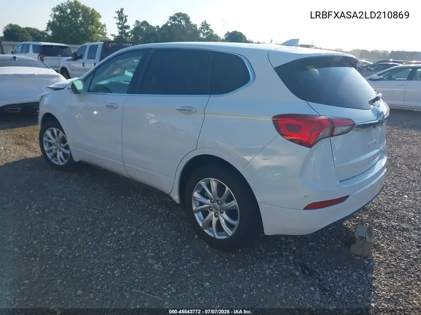 2020 Buick Envision Fwd 1Sv VIN: LRBFXASA2LD210869 Lot: 45543772