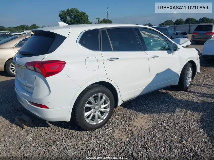 2020 Buick Envision Fwd 1Sv VIN: LRBFXASA2LD210869 Lot: 45543772