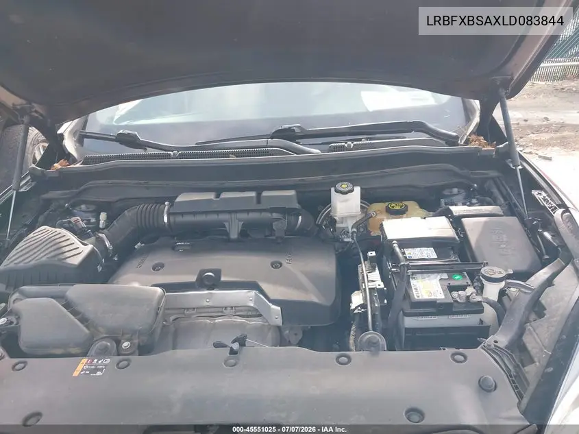 2020 Buick Envision Fwd Preferred VIN: LRBFXBSAXLD083844 Lot: 45551025