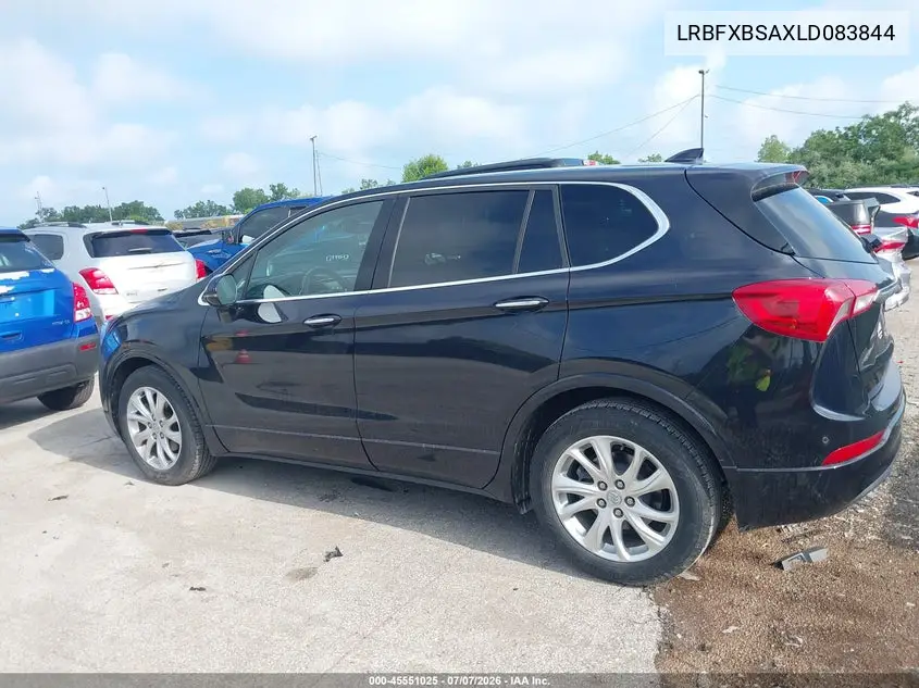 2020 Buick Envision Fwd Preferred VIN: LRBFXBSAXLD083844 Lot: 45551025