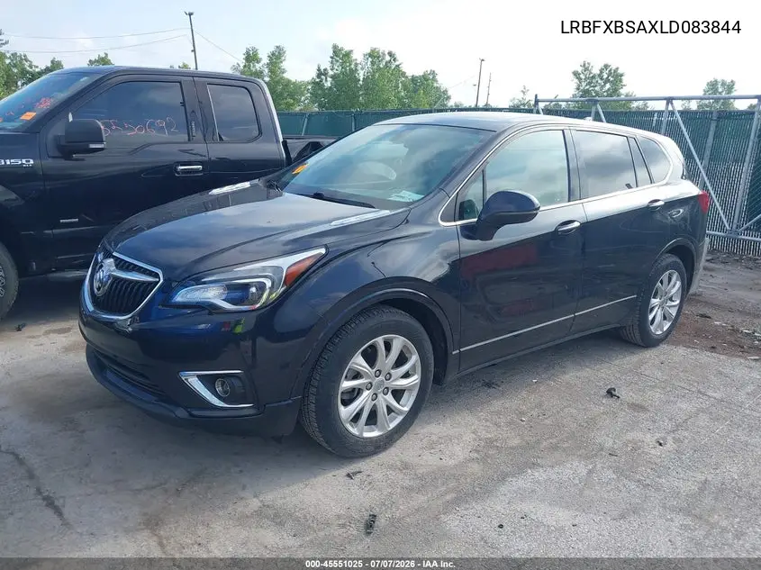 2020 Buick Envision Fwd Preferred VIN: LRBFXBSAXLD083844 Lot: 45551025