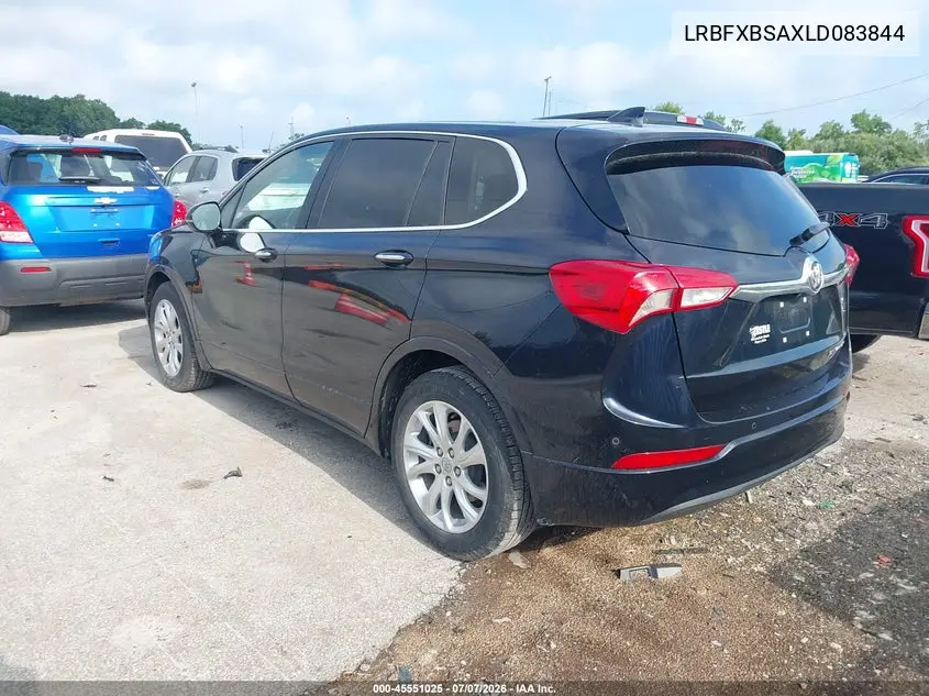 2020 Buick Envision Fwd Preferred VIN: LRBFXBSAXLD083844 Lot: 45551025