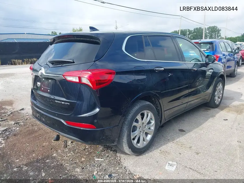 2020 Buick Envision Fwd Preferred VIN: LRBFXBSAXLD083844 Lot: 45551025
