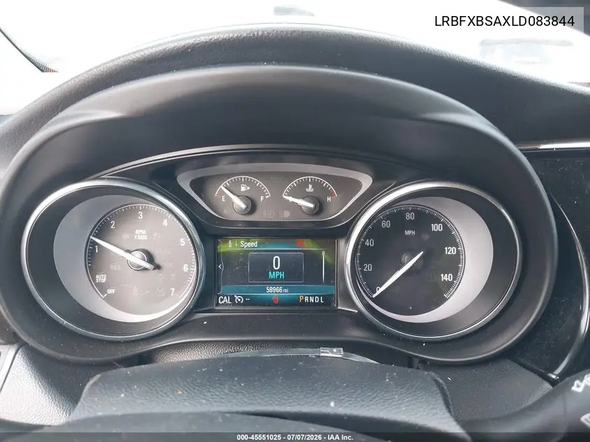 2020 Buick Envision Fwd Preferred VIN: LRBFXBSAXLD083844 Lot: 45551025