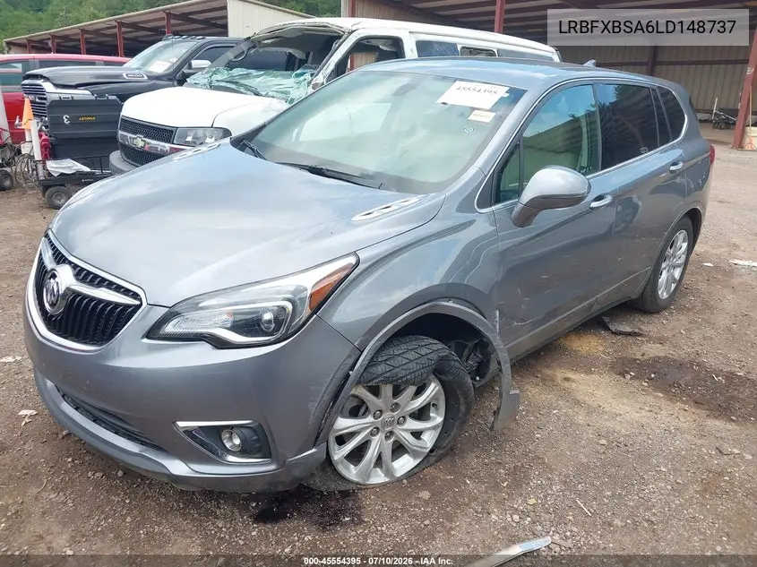 2020 Buick Envision Fwd Preferred VIN: LRBFXBSA6LD148737 Lot: 45554395