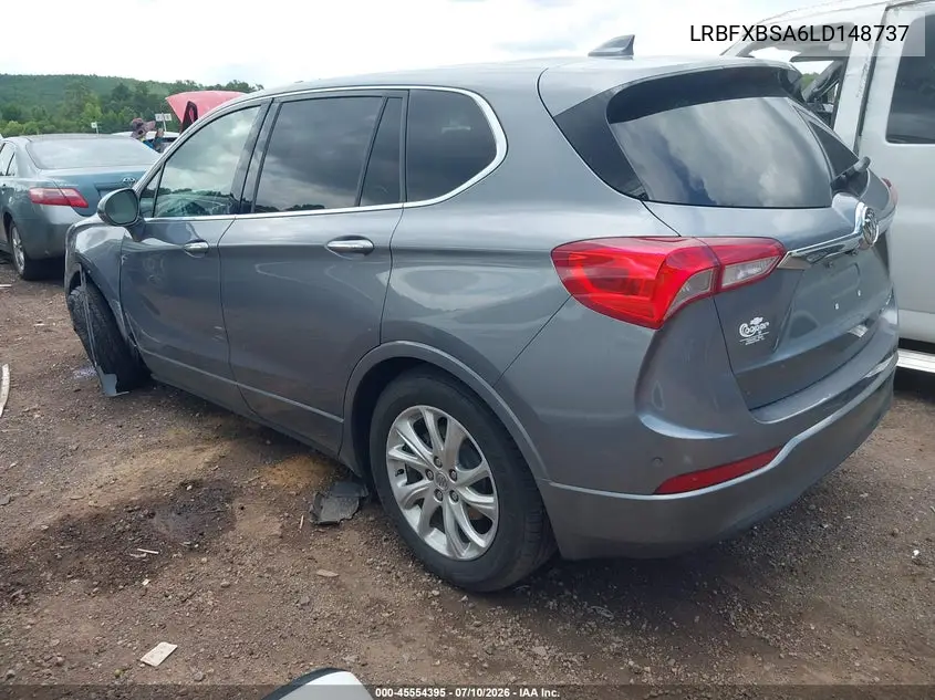 2020 Buick Envision Fwd Preferred VIN: LRBFXBSA6LD148737 Lot: 45554395