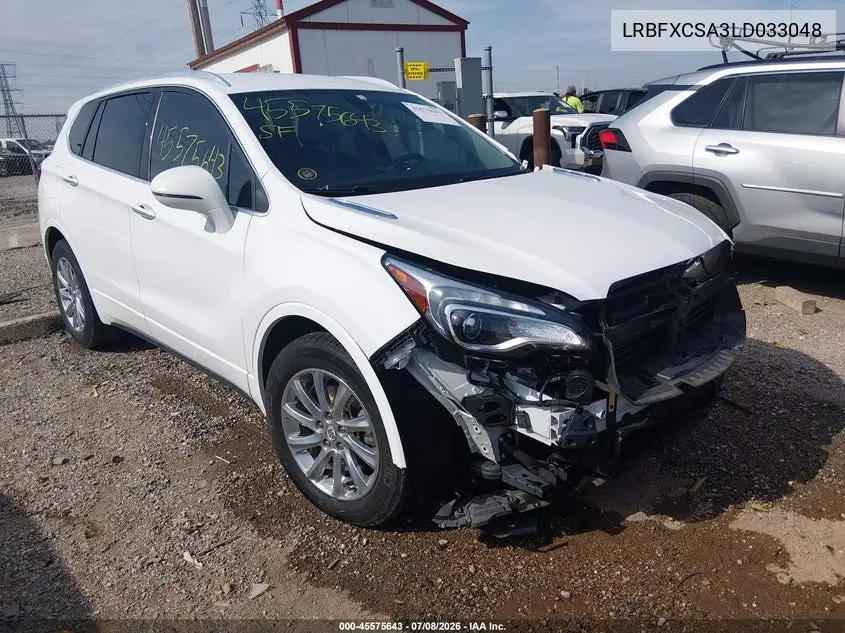 2020 Buick Envision Fwd Essence VIN: LRBFXCSA3LD033048 Lot: 45575643