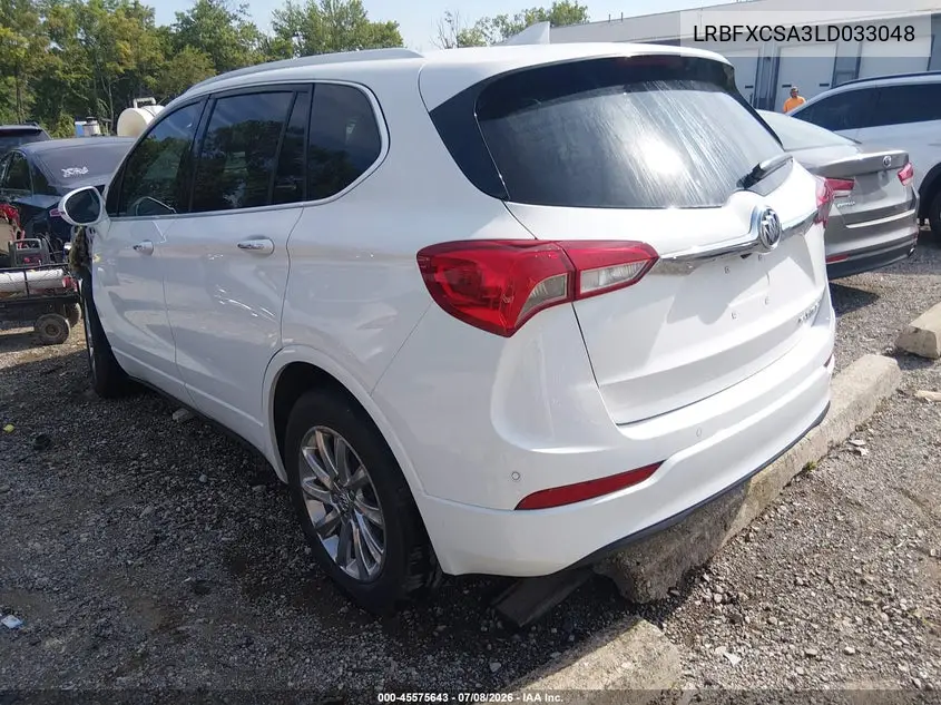 2020 Buick Envision Fwd Essence VIN: LRBFXCSA3LD033048 Lot: 45575643
