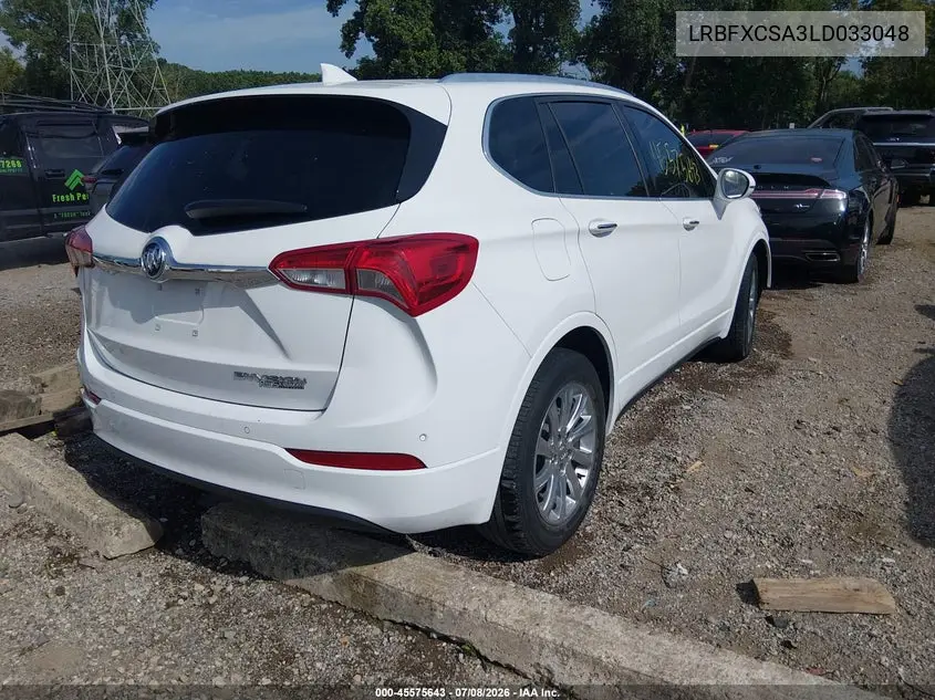 2020 Buick Envision Fwd Essence VIN: LRBFXCSA3LD033048 Lot: 45575643
