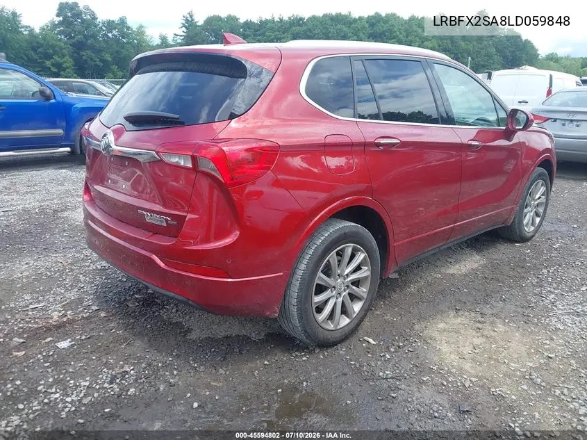 2020 Buick Envision Awd Essence VIN: LRBFX2SA8LD059848 Lot: 45594802